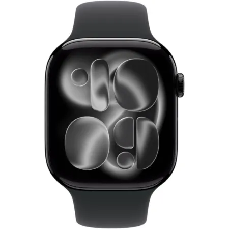 Apple Watch Series 11 46mm Aluminum Jet Black Case Black Sport Band M/L